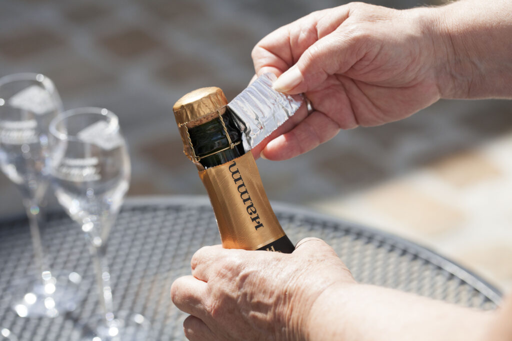 Presentation of a vintage of Hamm Champagne